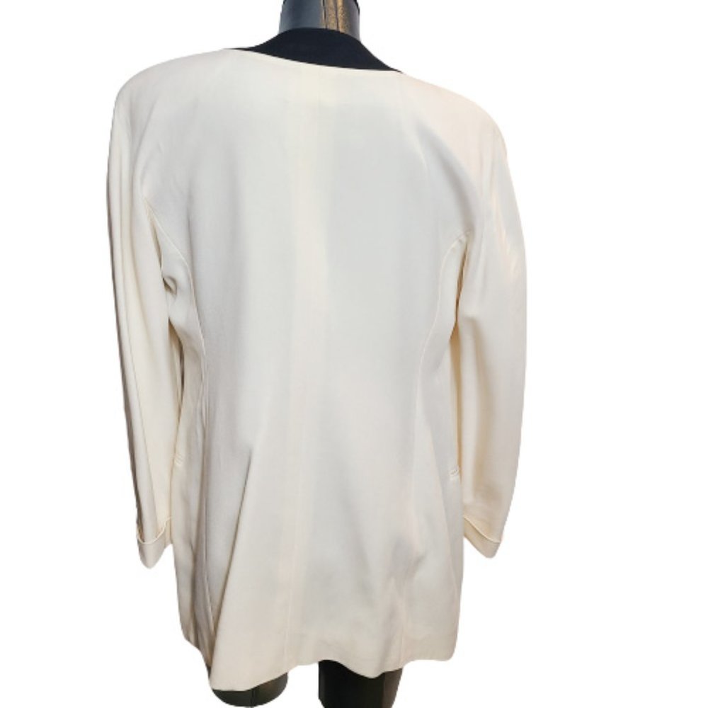 BEAUTIFUL GIORGIO ARMANI CONTRASTING BORDERS BLAZER / JACKET -SIZE: 8 - Picture 6 of 16